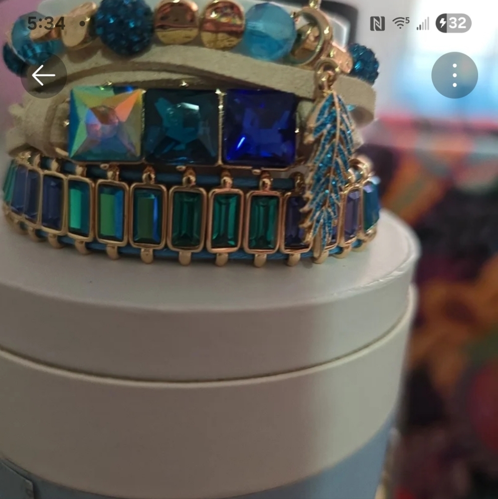 Chic Multicolor Bracelet Set with Gold Accents